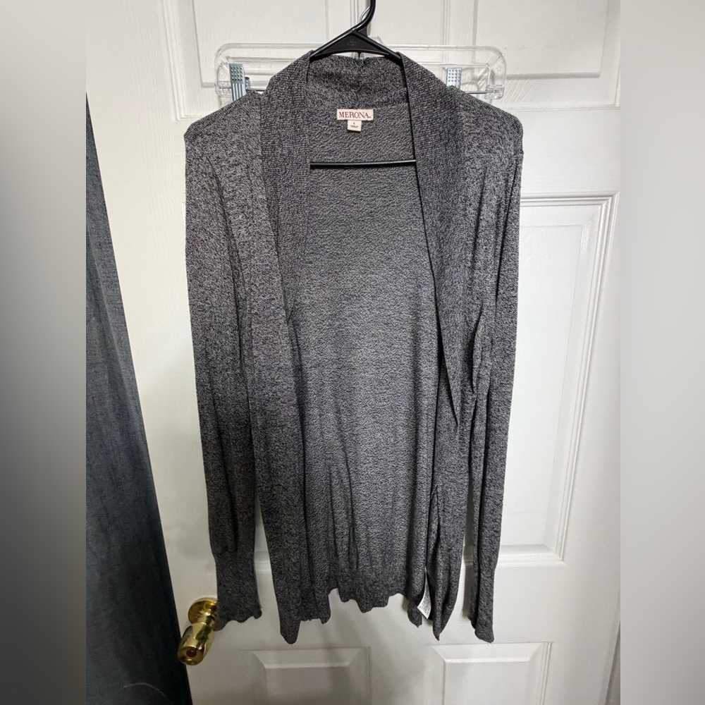 Merona Women's Gray Open Front Sweater/cardigan